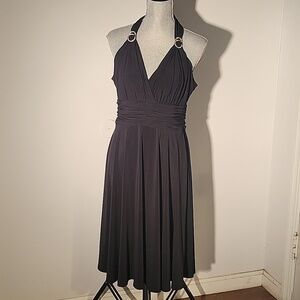 Jones Wear Woman's Black Halter Cocktail Dress, Size 10